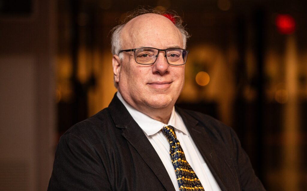 Morris Pearl during a promotional portrait for his Intellectual Property speaker series appearance at the Weinberg Center for the Arts.